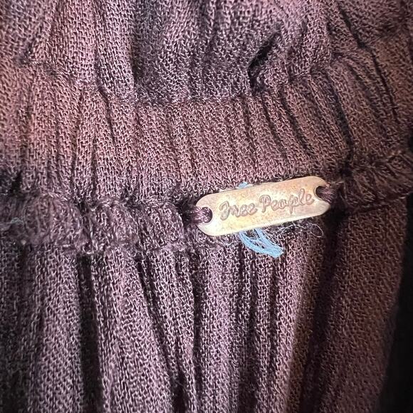 Free People Endless Summer Beach Bliss Maxi Dress size Medium Brown Ruffles - Picture 4 of 7